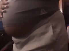 Ebony Big Belly From Insta 1