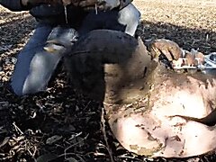 Alpha Couple Playing With A Sub With Egg And Mud