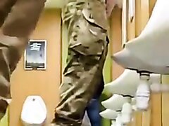 Big Dicked Soldier Caught Taking A Piss