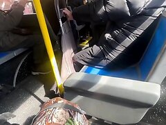 Black Hung Guy Whips Out Cock On The Bus