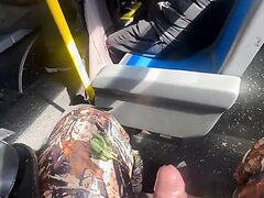 Black Hung Guy Whips Out Cock On The Bus