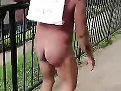 NAKED THIEF AT THE STREET