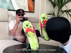 Sissy Slave Worships Football Player’s Boots And Feet   Video 2