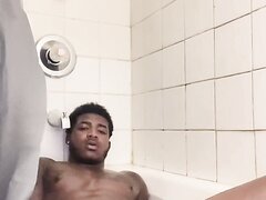 Young Black Stud BUSSIN In The BATHTUB!!