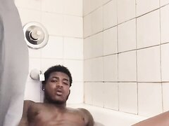 Young Black Stud BUSSIN In The BATHTUB!!