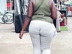 Bbw Ebony Walking In Tight Pants