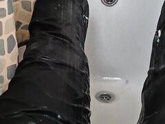 Wanking In Shower With Custard Filled Trackies