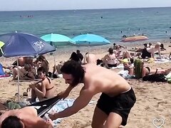 Guy Humiliating Wedgie At Beach