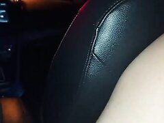 Driver Fingers Backseat Passengers Pussy While Driving