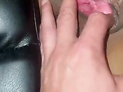 Ebony Get Her Shaved Pussy Fingered, Spread