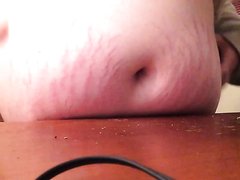 BBW Dropping Her Huge Fat Belly On The Counter