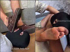 Lick Spoiled Straight Guy’s Boat Shoes And Feet