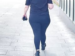 Bbw Walking In Yoga Pants   Video 2