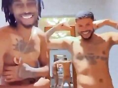 Two Sexy Young Big Dicked Black Boys Naked, Clownin