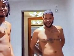 Two Sexy Young Big Dicked Black Boys Naked, Clownin