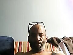 Black Hung Grandpa Jacking To Porn