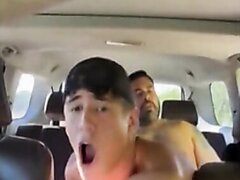 Cock Hungry Twink Takes A Daddy Load In The Back Seat