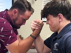 Student Arm Wrestling Teachers