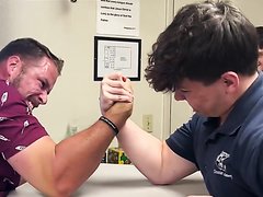 Student Arm Wrestling Teachers