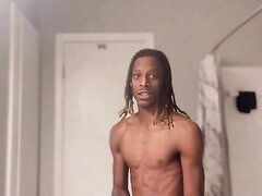 Skinny Dreadhead Butt Naked Flashing Floppy Cock