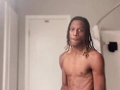 Skinny Dreadhead Butt Naked Flashing Floppy Cock