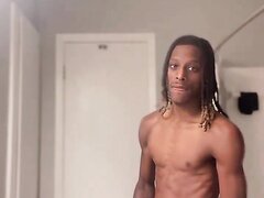 Skinny Dreadhead Butt Naked Flashing Floppy Cock