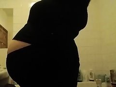 Huge Belly On Tight Clothes