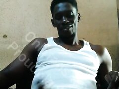 Sexy Dark Skinned African Flashing His Bbc