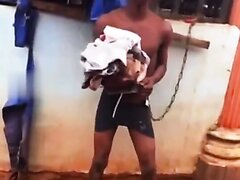 African Thief Stripped And Made To Dance In Public