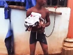 African Thief Stripped And Made To Dance In Public