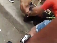 Guy In Ecuador Gets Clothes Ripped Off Of Him By Mob