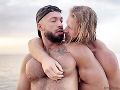 Two Beautiful Men Making Love On The Beach