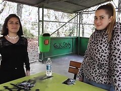 Two Girls Spitting On Photos