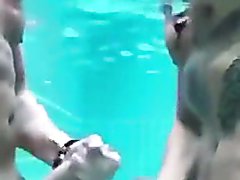 2 Hung Studs Wanking & Cumming Underwater