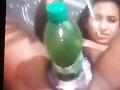 Village Girl Having Fun With Bottle