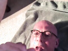 Nerdy Daddy In Glasses Gives Himself A Facial