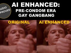 AI Enhanced:  Pre Condom Era Gay Gangbang