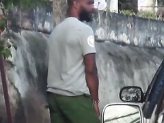 *HUNG* Uncut Jamaican Spied Pissing