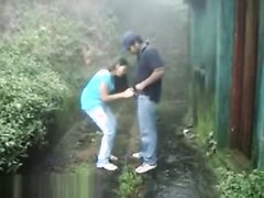 Desi Lovers Fucking Backyard In Rain