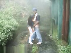 Desi Lovers Fucking Backyard In Rain