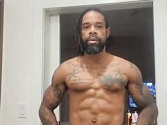 Sexy Muscular Hung Black Daddy Naked