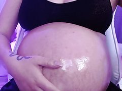 Shiny Pregnant Belly   Video 2