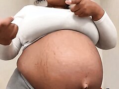 Ebony With Massive Pregnant Belly Thick Ass,big Tits